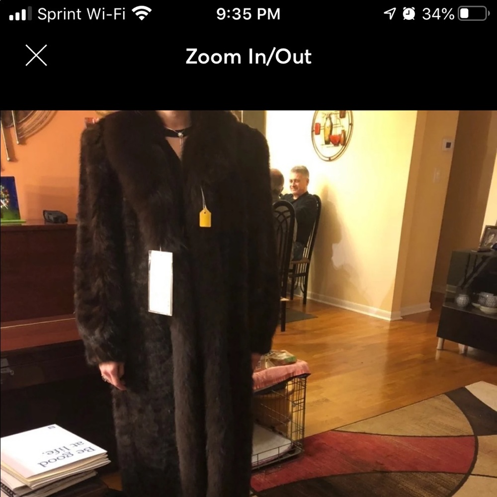 Full length authentic mink coat medium to large